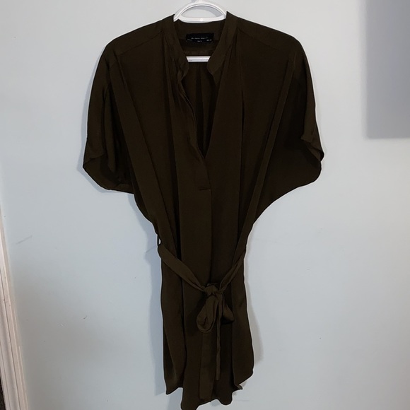 Dress forum satin belted casual dress - Picture 2 of 4